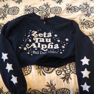 zeta tau alpha bid day cropped sweatshirt